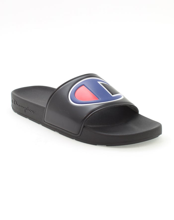 Champion C Logo Badslippers Heren - Zwart - Belgie 2671OHGZE